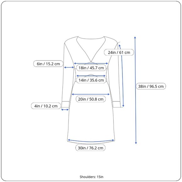 Dokotoo Womens Light Blue Knit Textured Long Sleeve V-Neck Mini Dress Sz M - New - Picture 9 of 9